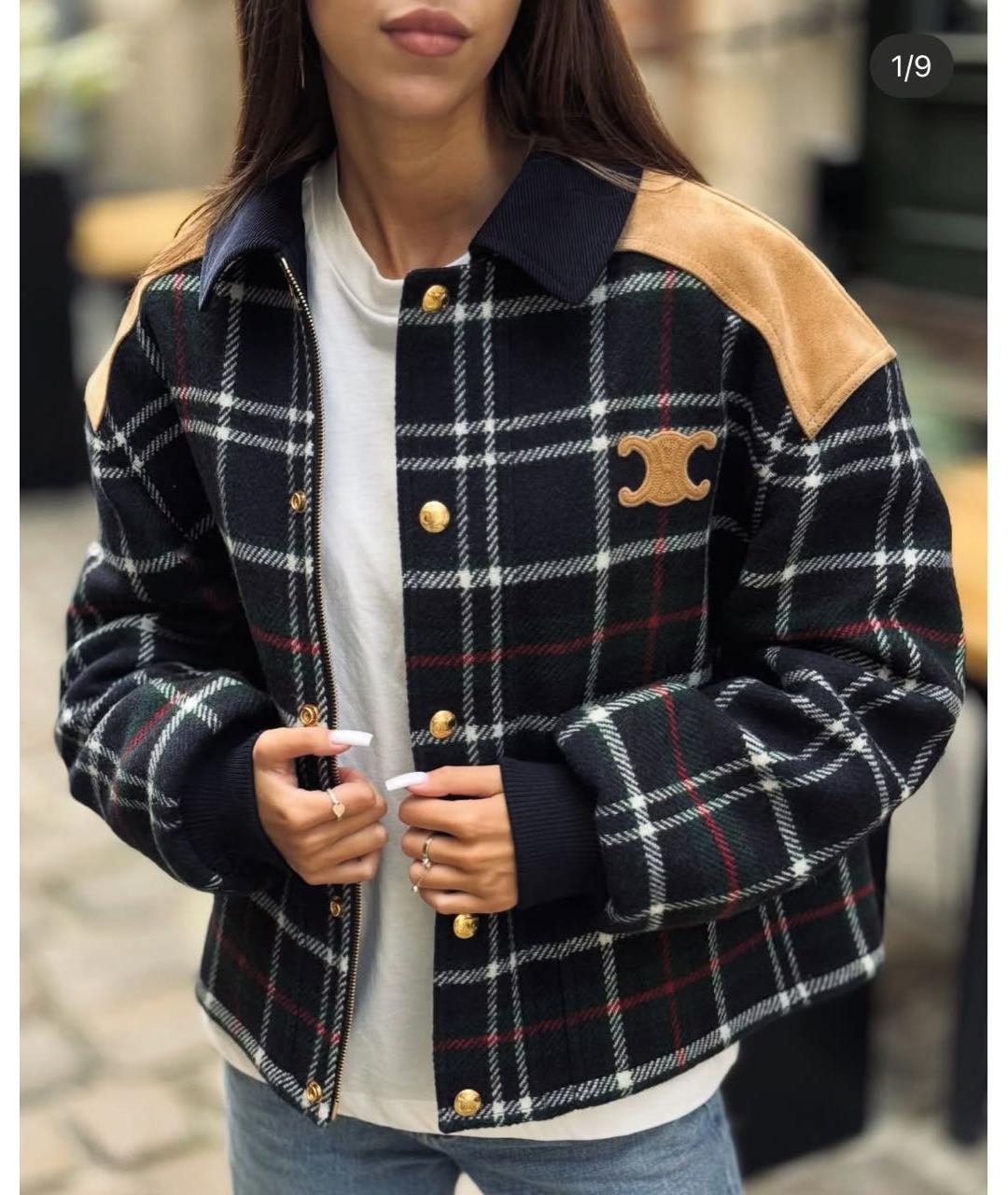 CELINE Мульти шерстяная куртка, фото 6