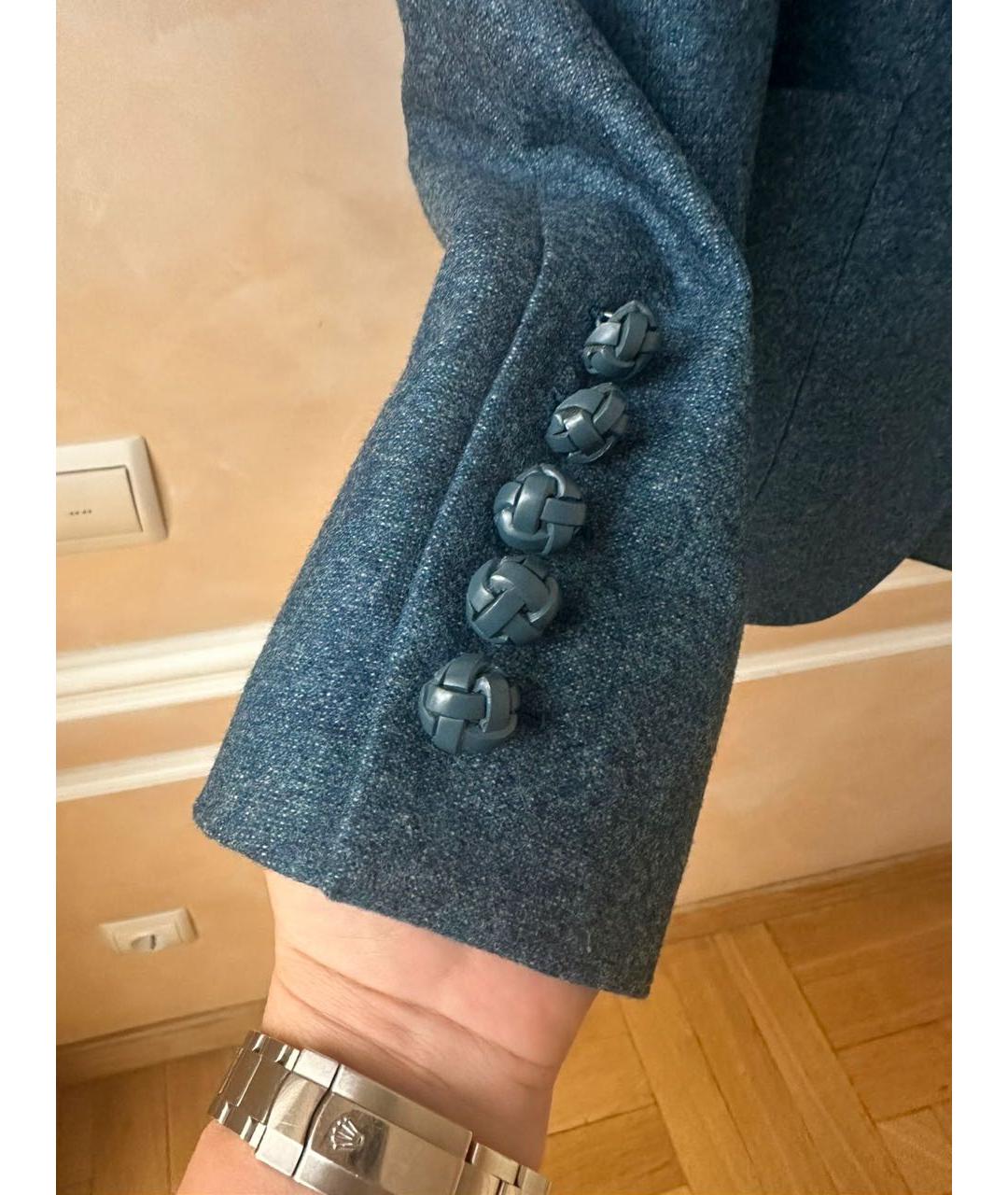 GUCCI Антрацитовый шерстяной жакет/пиджак, фото 7