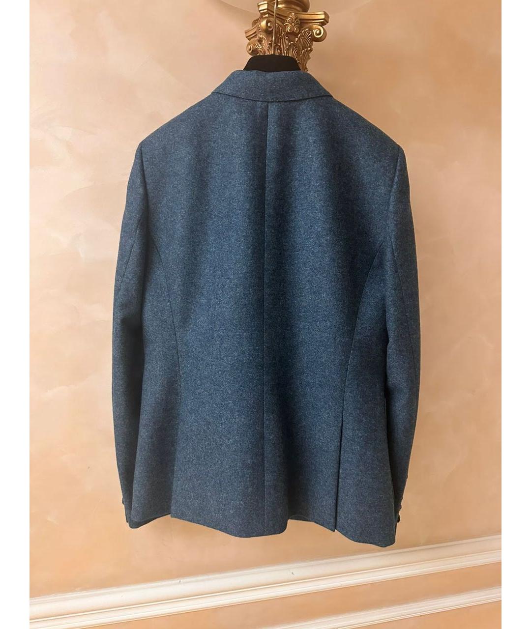 GUCCI Антрацитовый шерстяной жакет/пиджак, фото 2