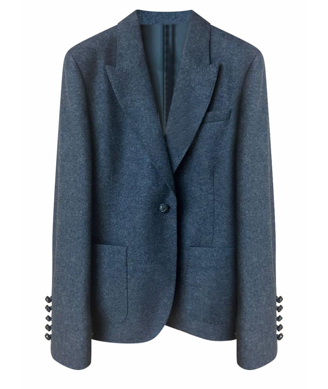 GUCCI Антрацитовый шерстяной жакет/пиджак, фото 1