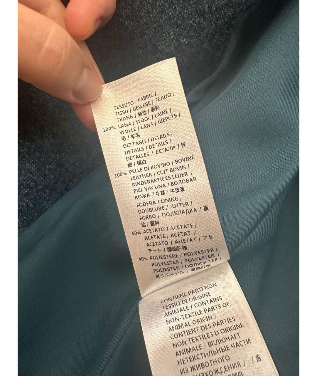 GUCCI Антрацитовый шерстяной жакет/пиджак, фото 5
