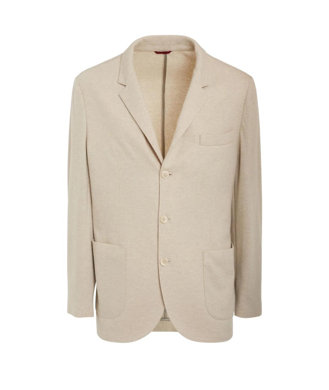 BRUNELLO CUCINELLI Бежевый кашемировый пиджак, фото 1