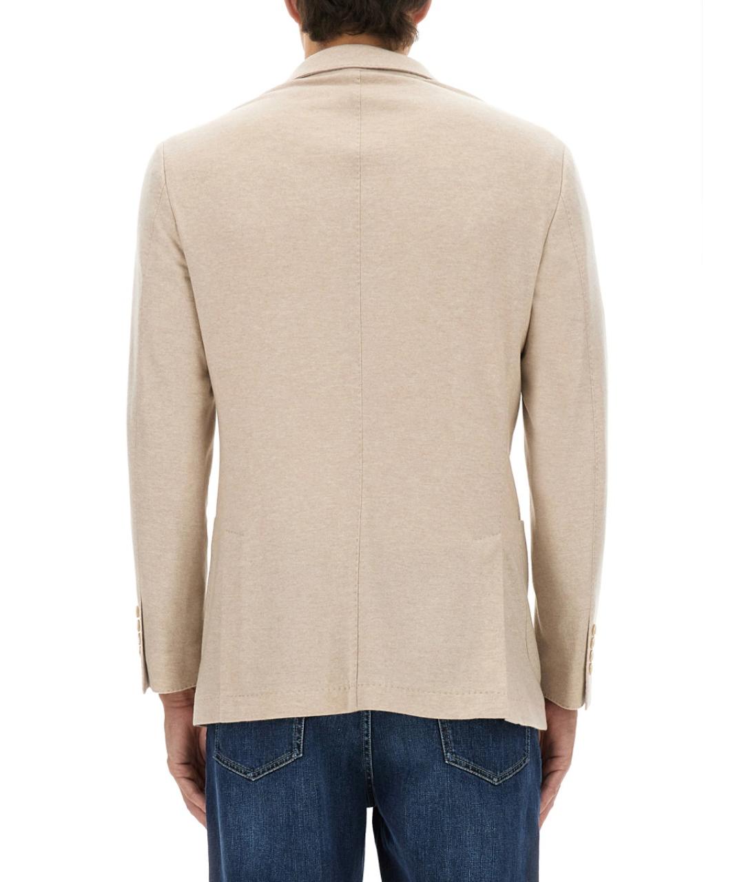 BRUNELLO CUCINELLI Бежевый кашемировый пиджак, фото 4
