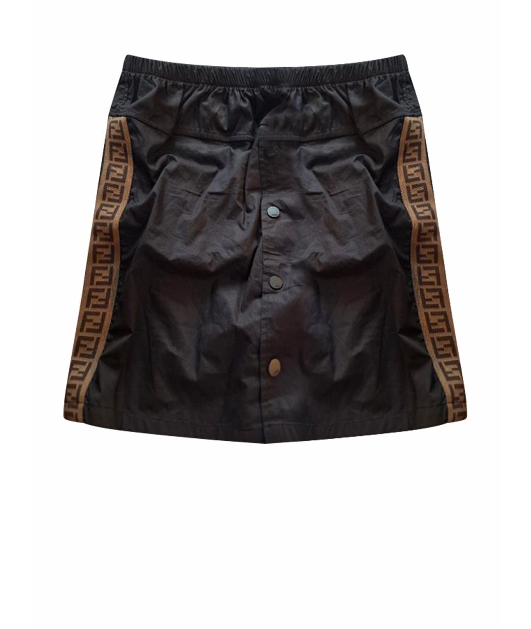 FENDI Черная полиэстеровая юбка, фото 1