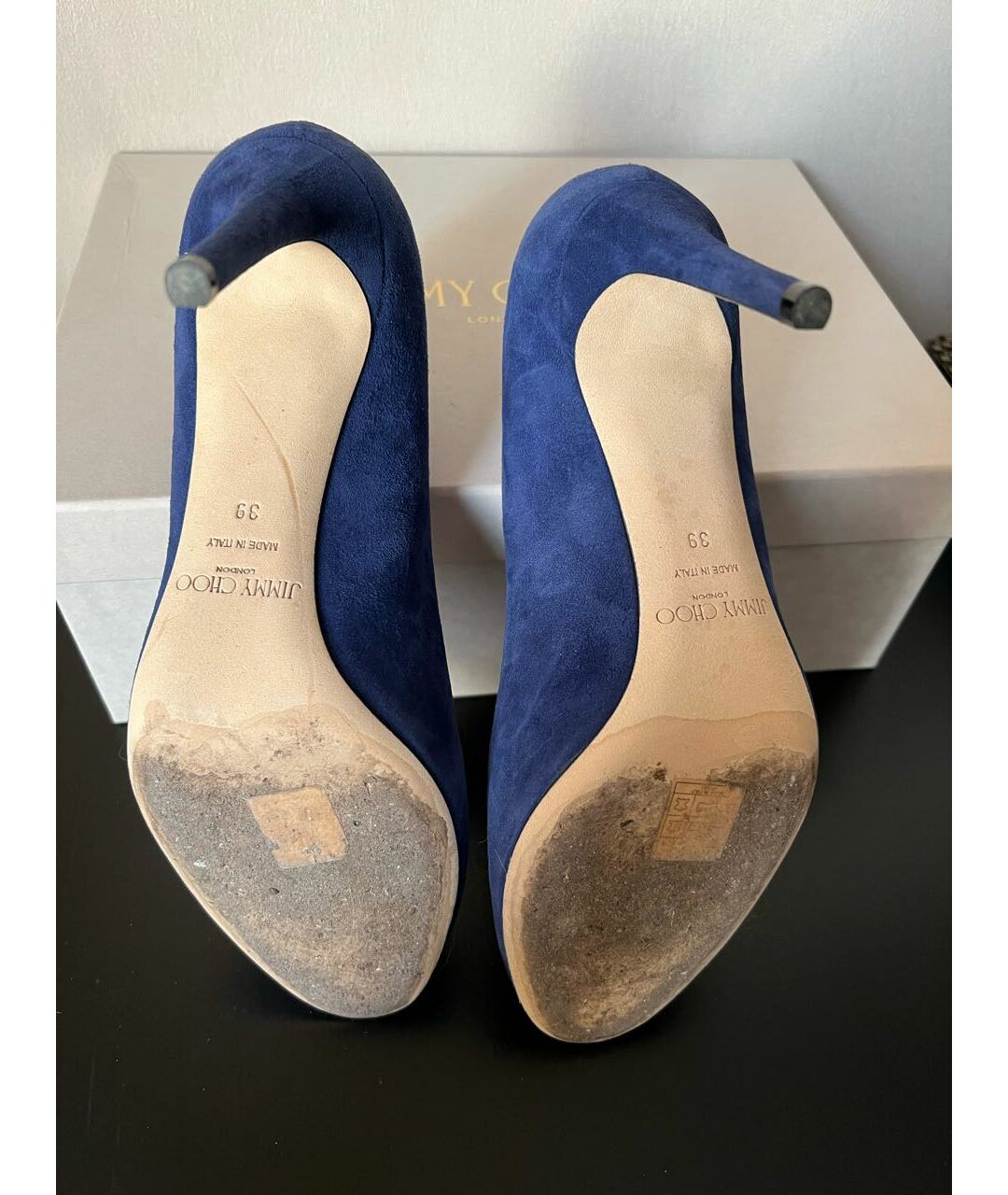 JIMMY CHOO Синие замшевые туфли, фото 5