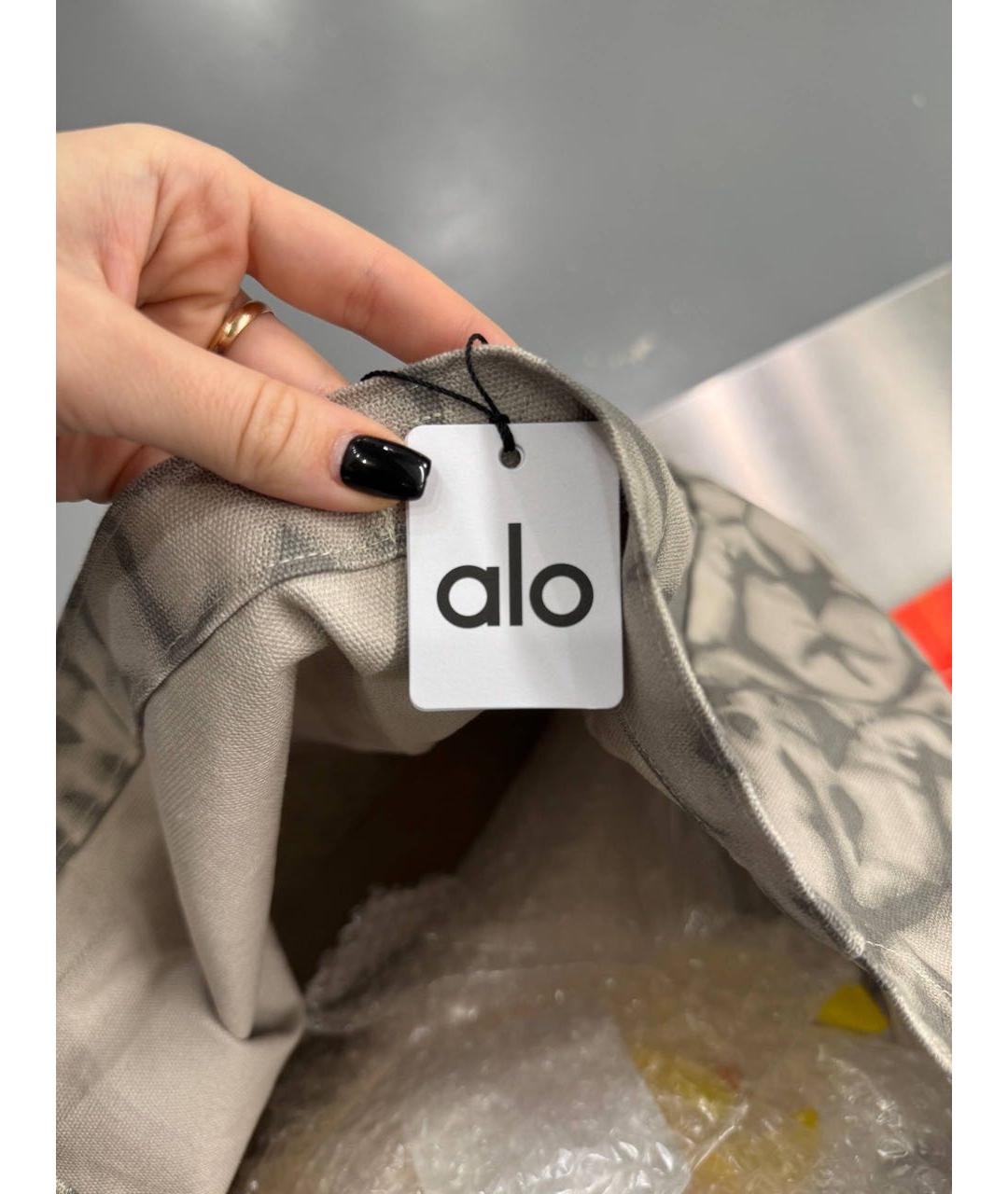 ALO YOGA Бежевая тканевая сумка тоут, фото 3