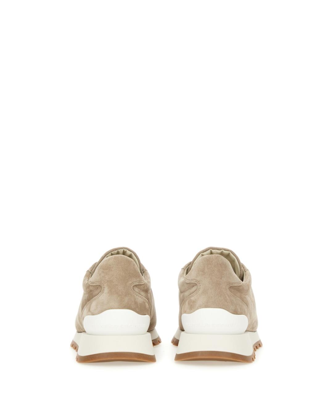 BRUNELLO CUCINELLI Бежевые замшевые кроссовки, фото 4