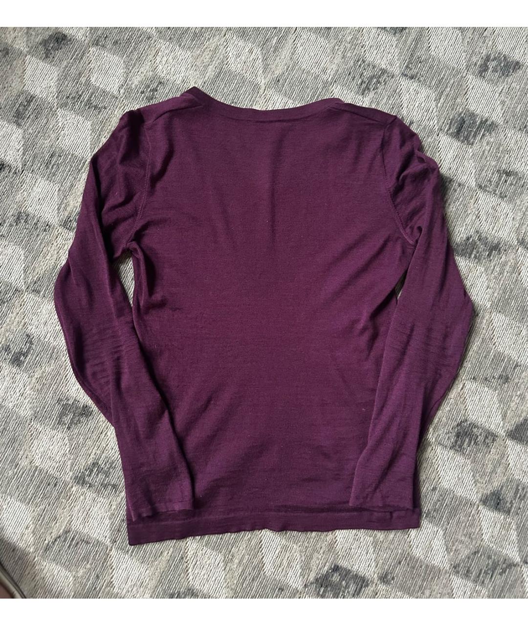 BRUNELLO CUCINELLI Бордовый шерстяной джемпер / свитер, фото 2