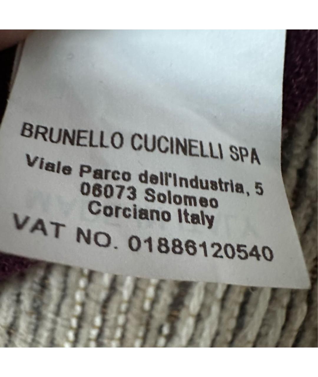 BRUNELLO CUCINELLI Бордовый шерстяной джемпер / свитер, фото 4