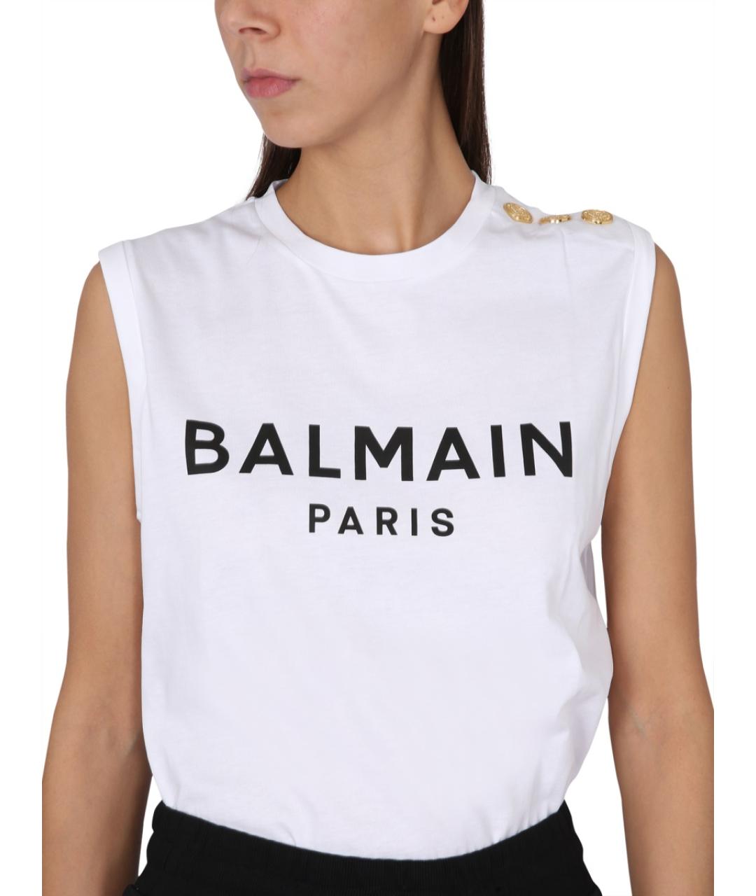 BALMAIN Белая хлопковая блузы, фото 4