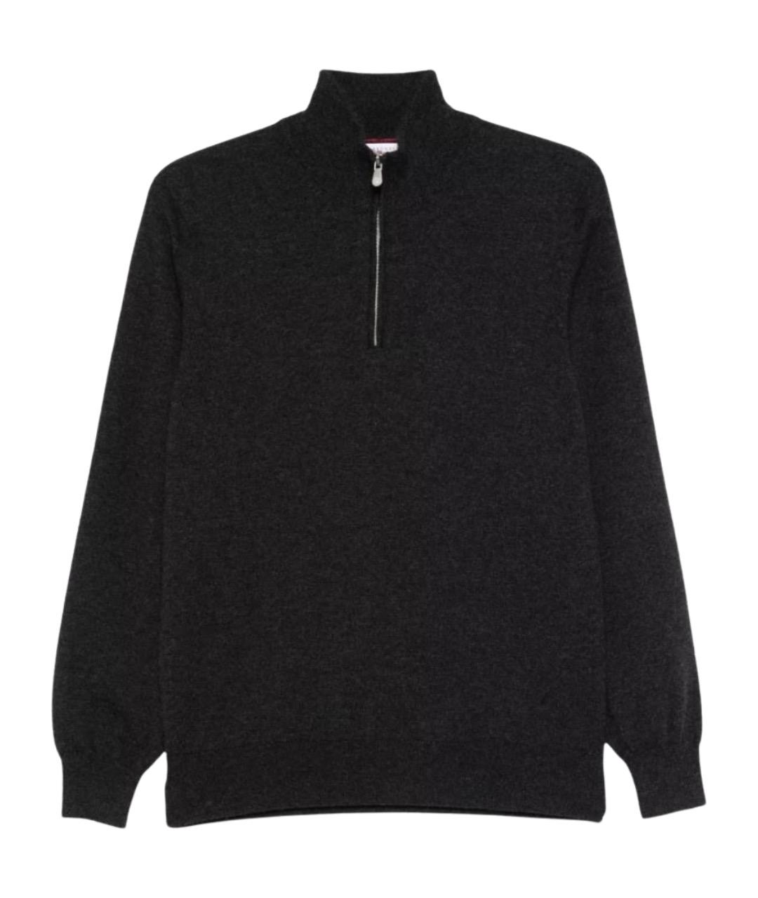 BRUNELLO CUCINELLI Серый кашемировый джемпер / свитер, фото 1