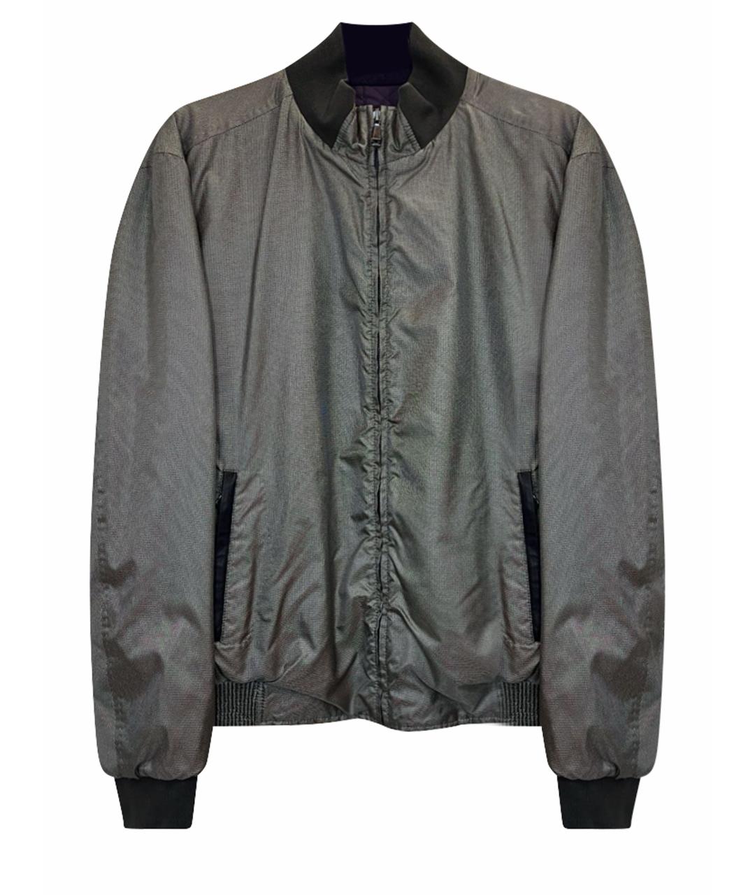 BRIONI Серая полиэстеровая куртка, фото 1