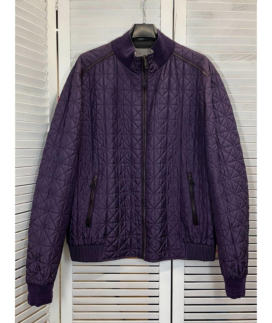 BRIONI Серая полиэстеровая куртка, фото 2