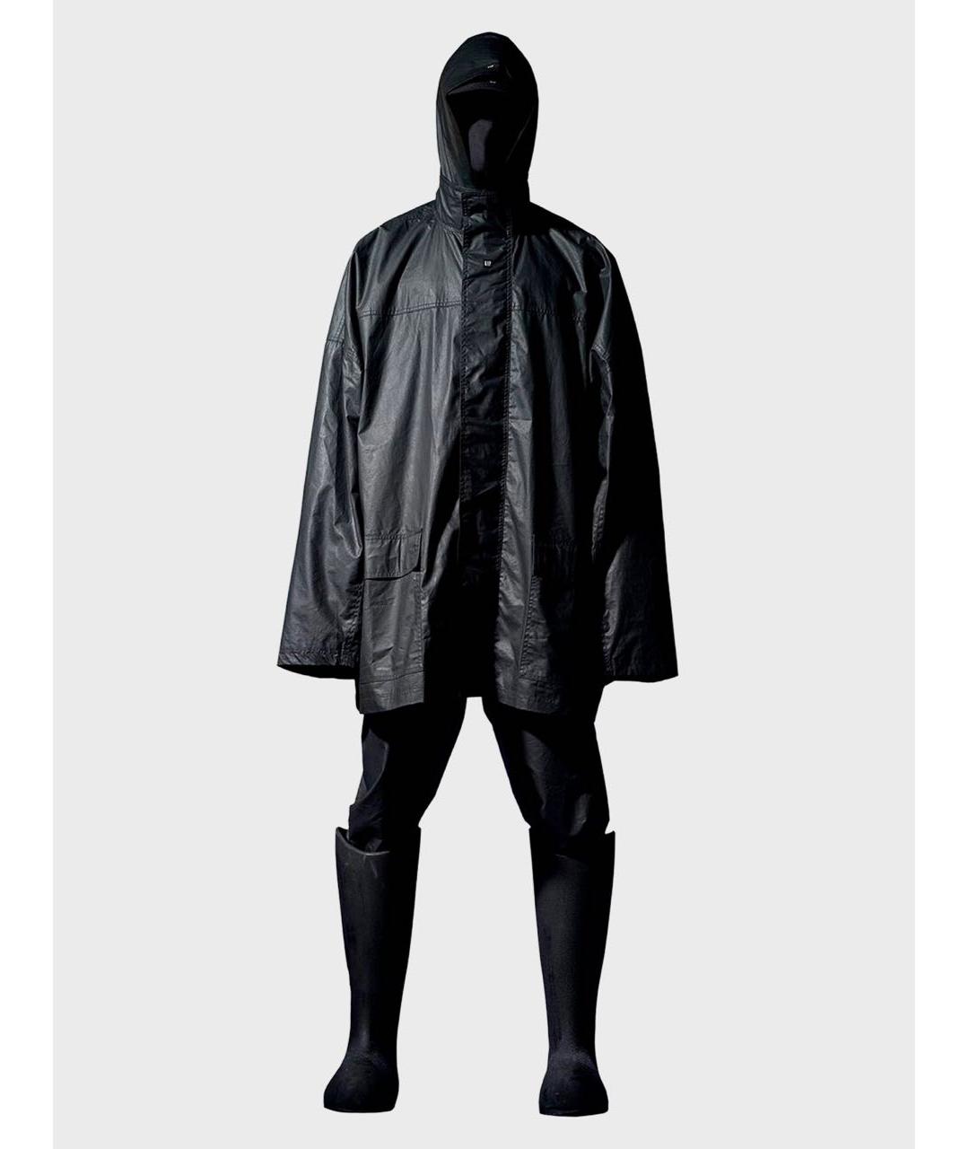 YEEZY Черный хлопковый тренч / плащ, фото 8