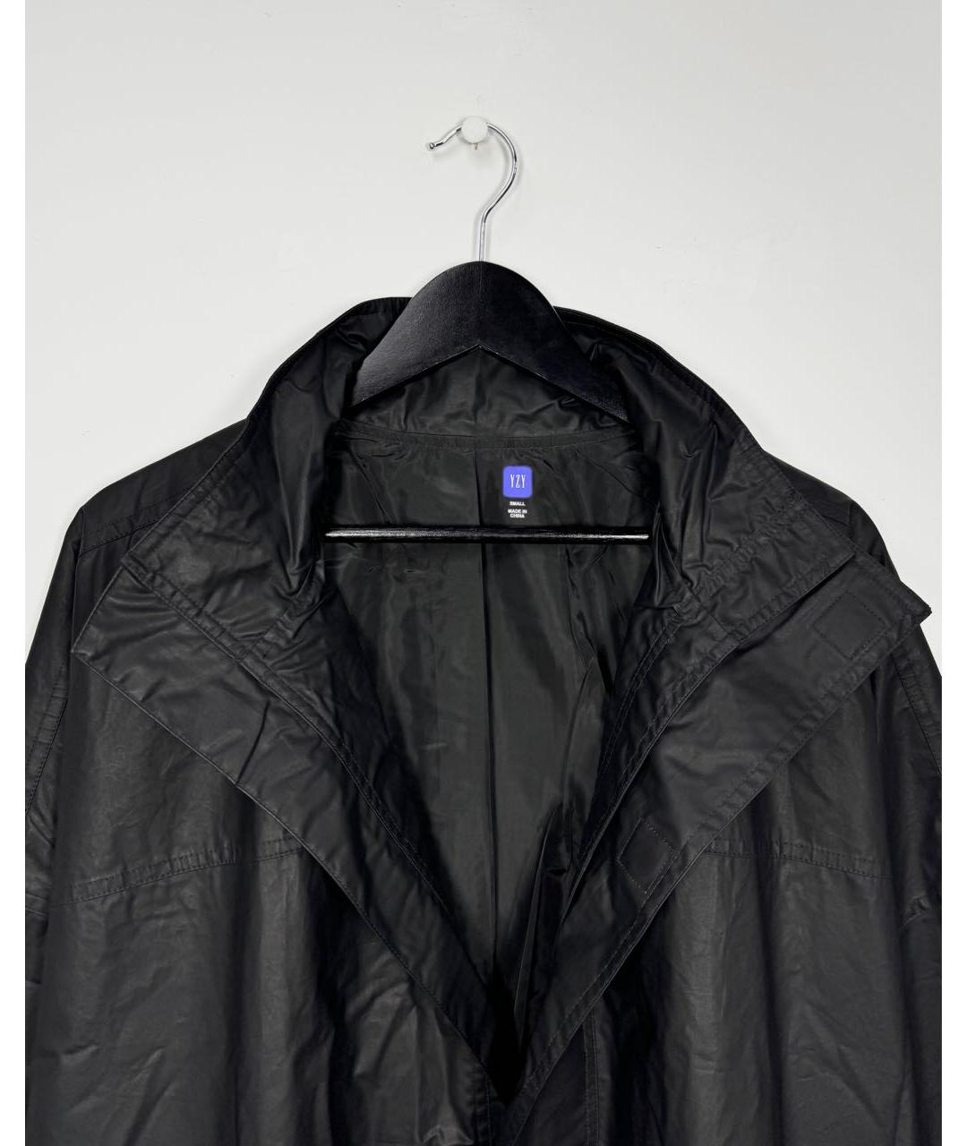 YEEZY Черный хлопковый тренч / плащ, фото 4