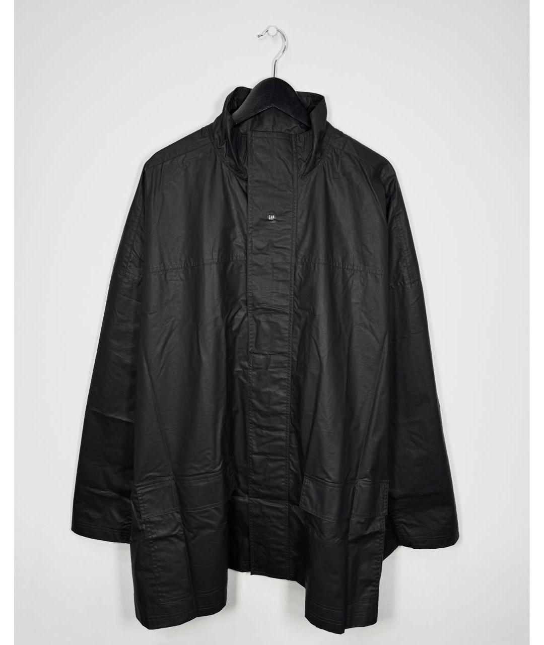 YEEZY Черный хлопковый тренч / плащ, фото 9