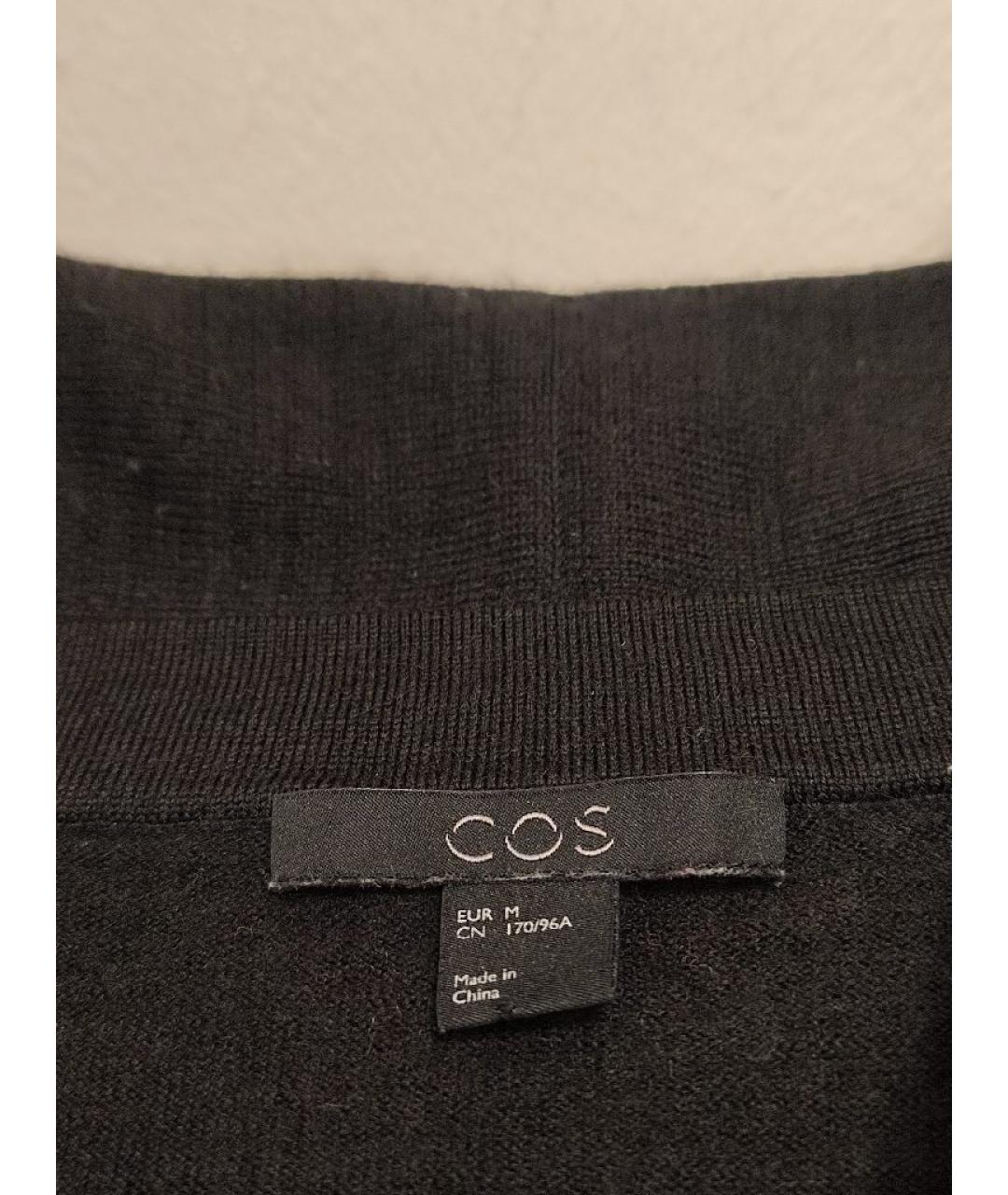 COS Черный шерстяной кардиган, фото 3
