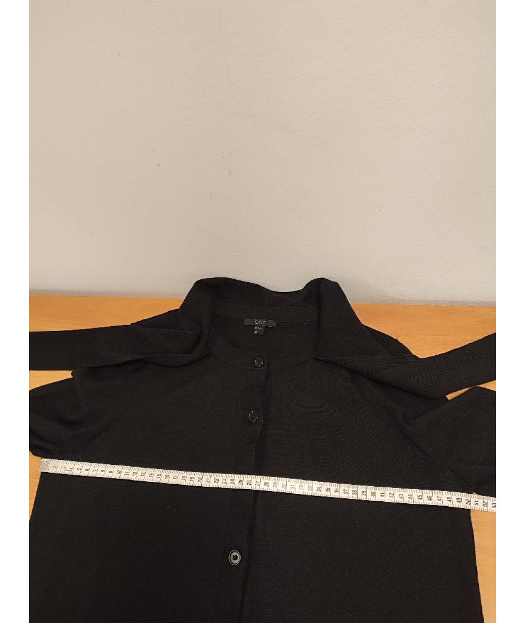 COS Черный шерстяной кардиган, фото 8