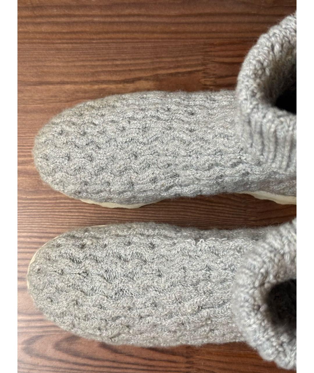 MIU MIU Серые текстильные сапоги, фото 3
