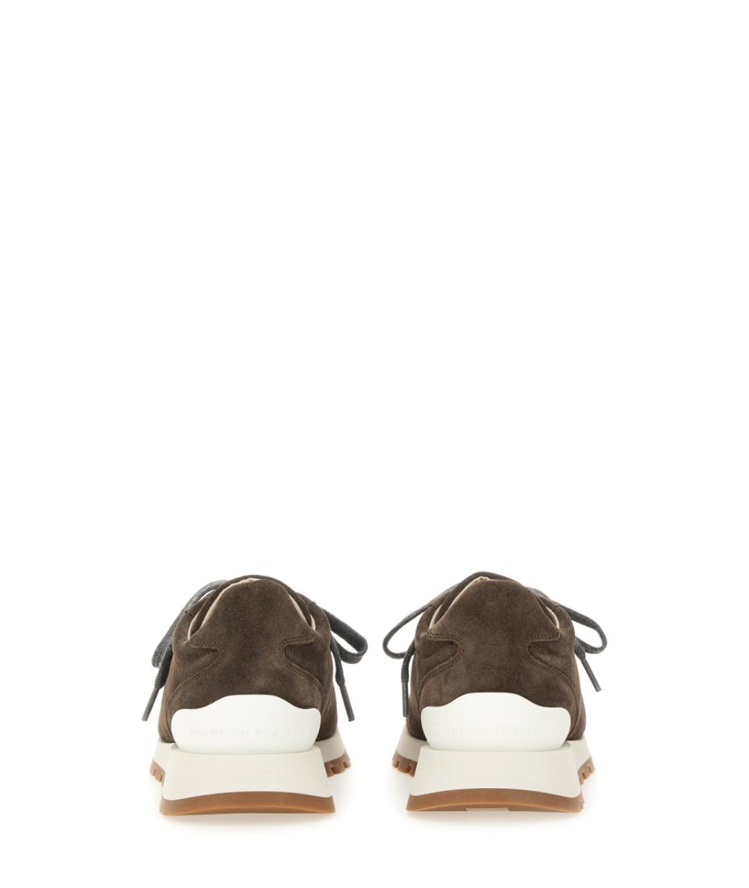 BRUNELLO CUCINELLI Коричневые замшевые кроссовки, фото 4