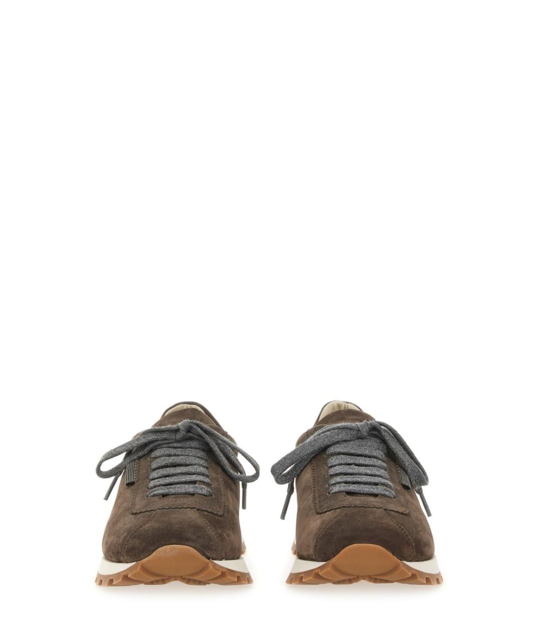 BRUNELLO CUCINELLI Коричневые замшевые кроссовки, фото 5