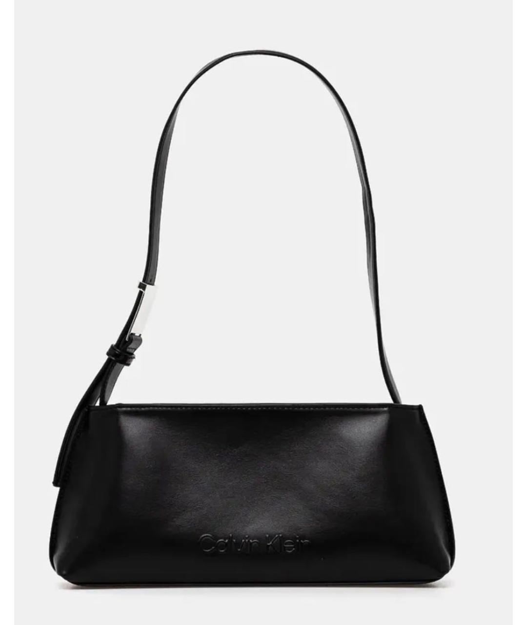 CALVIN KLEIN Черная сумка через плечо из искусственной кожи, фото 3