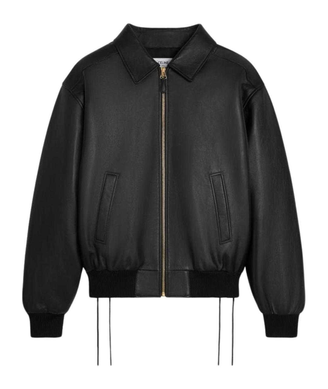 CELINE Черная кожаная куртка, фото 1