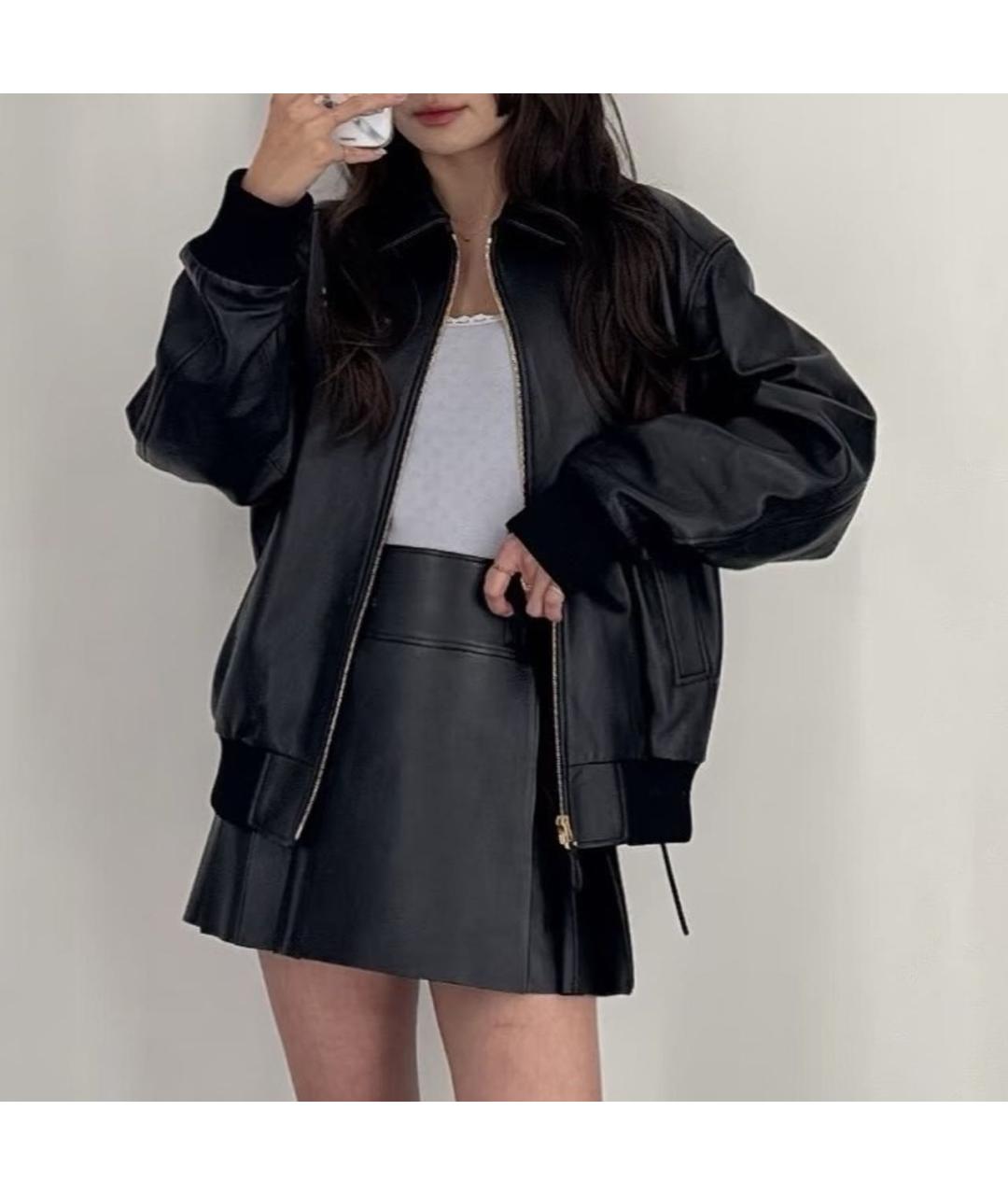 CELINE Черная кожаная куртка, фото 6