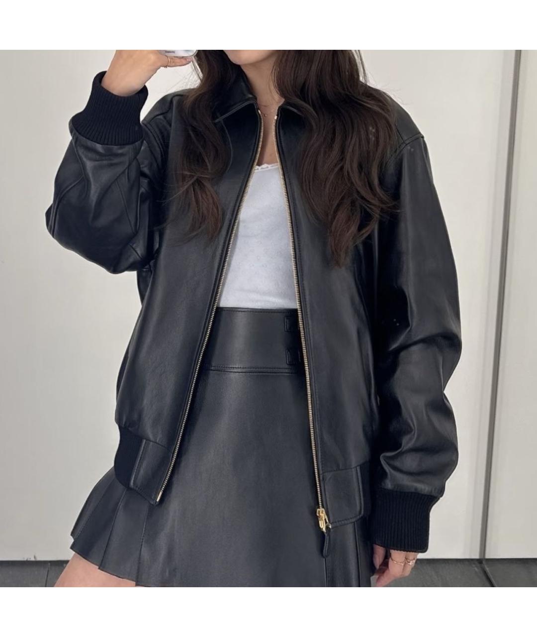 CELINE Черная кожаная куртка, фото 8