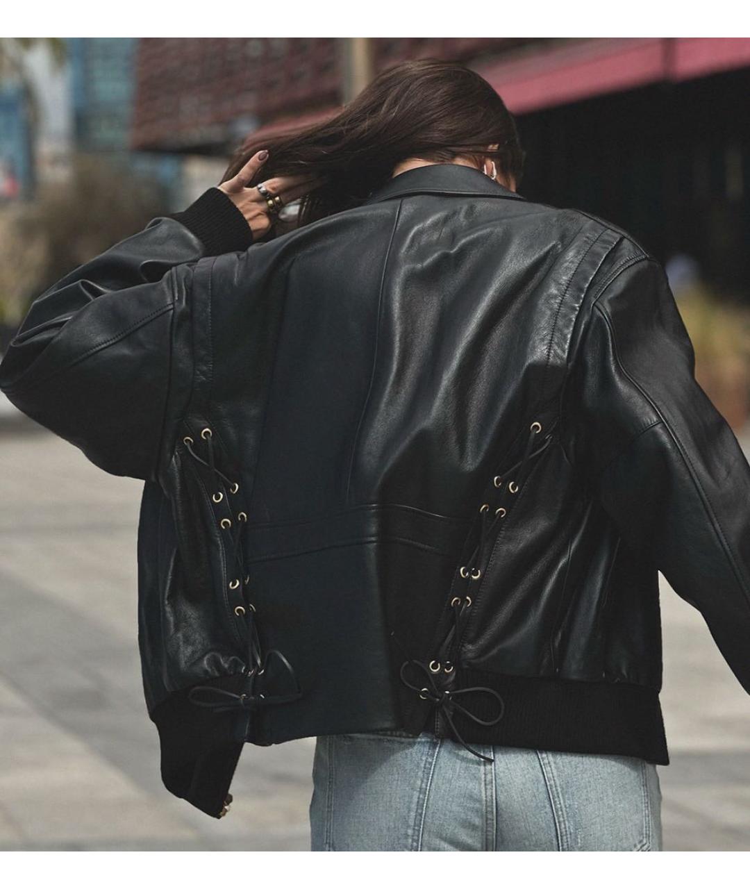 CELINE Черная кожаная куртка, фото 2