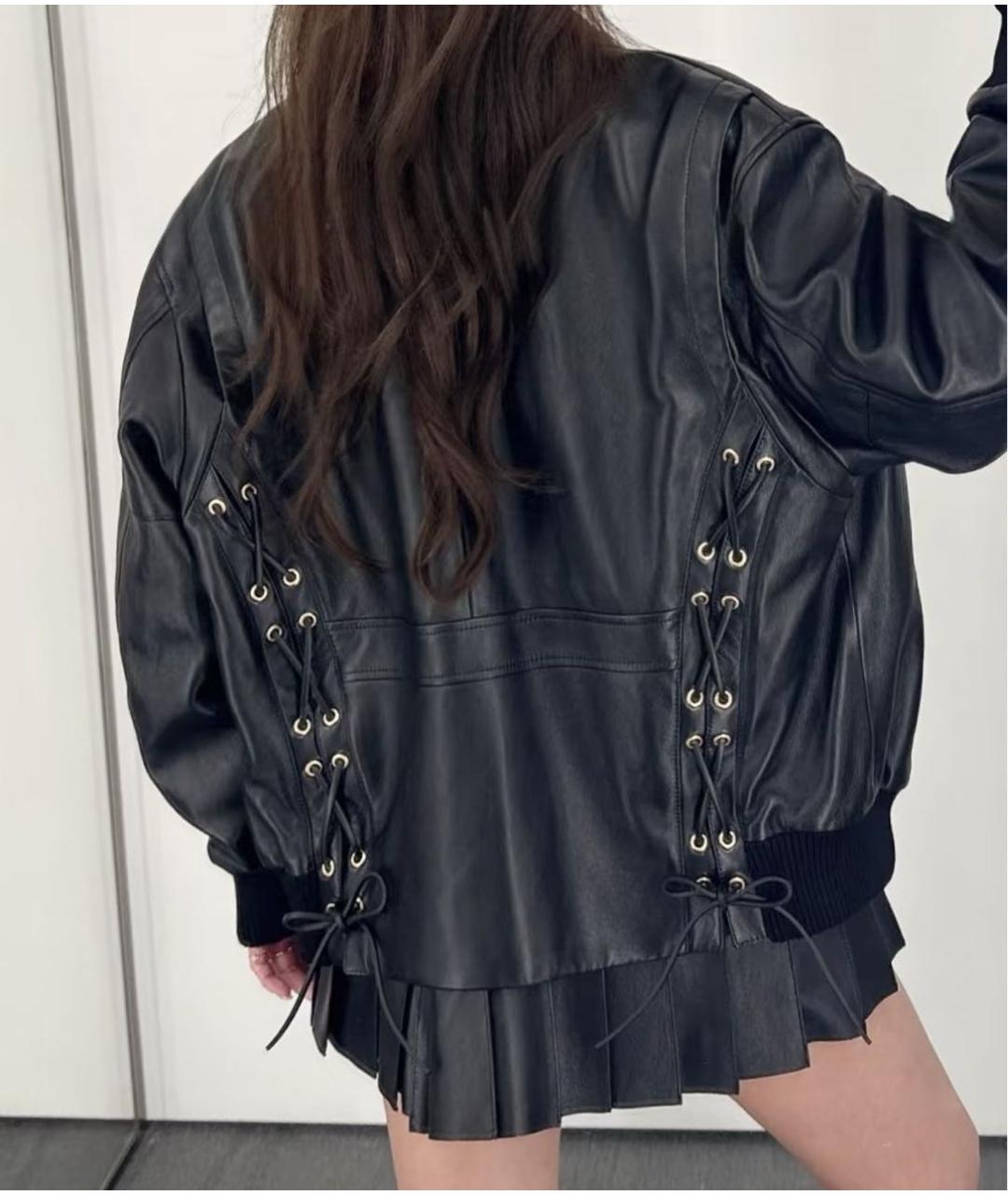 CELINE Черная кожаная куртка, фото 7