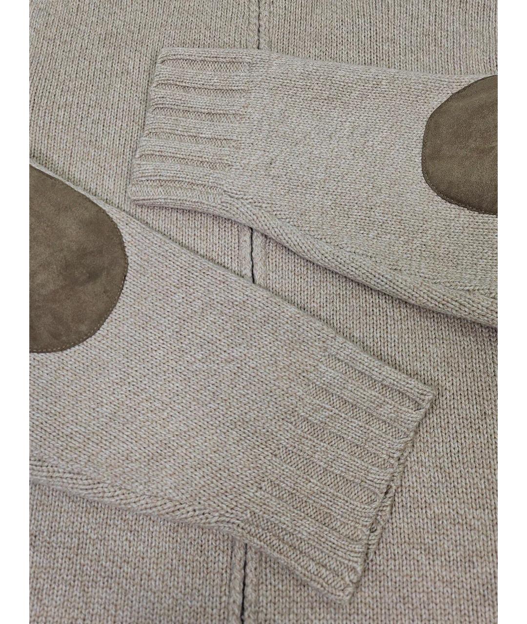 BURBERRY Бежевый шерстяной кардиган, фото 3