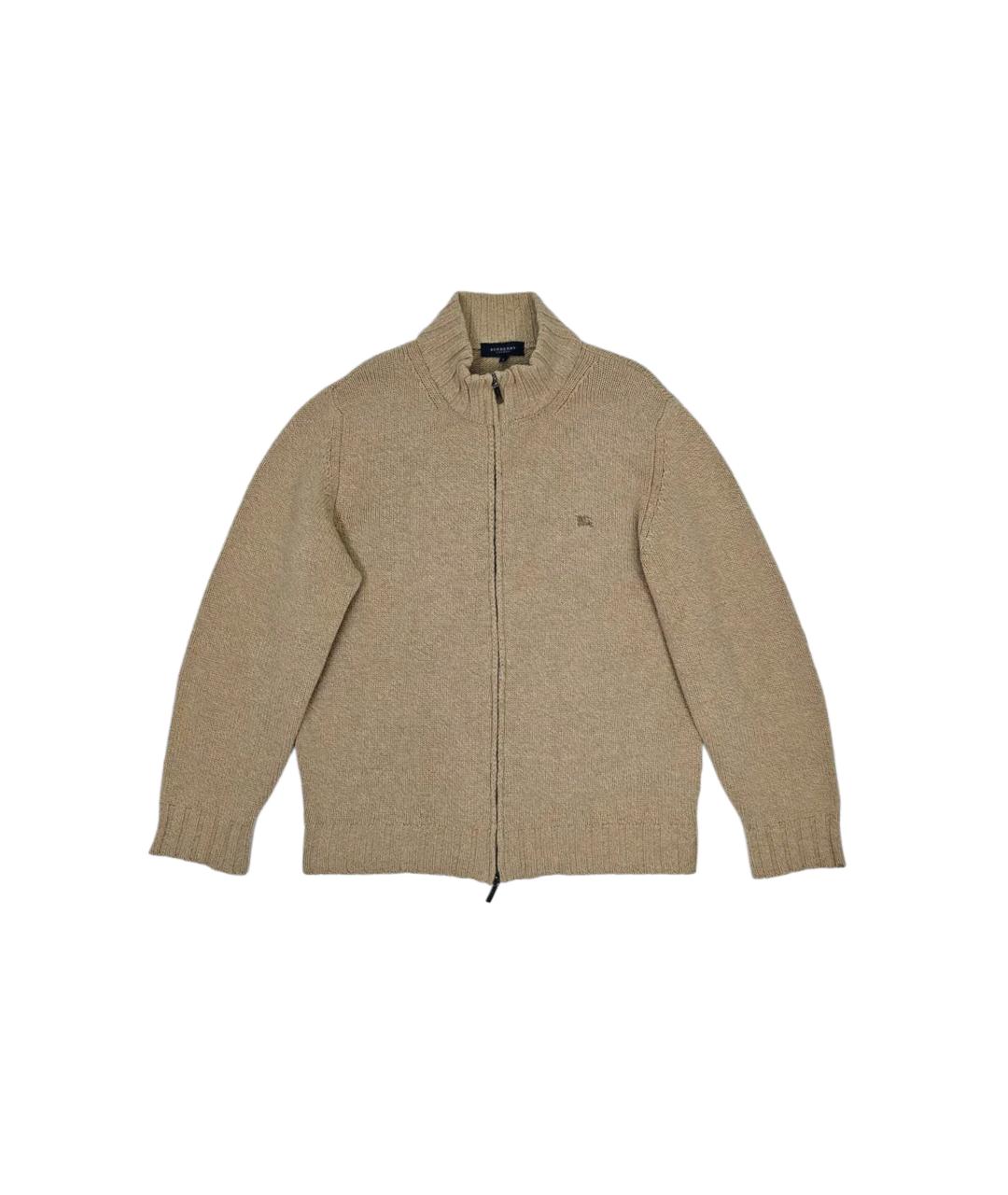 BURBERRY Бежевый шерстяной кардиган, фото 1