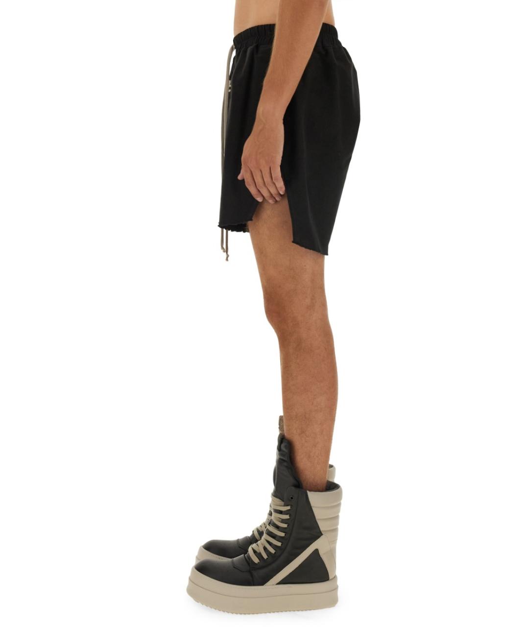 RICK OWENS Черные хлопковые шорты, фото 5