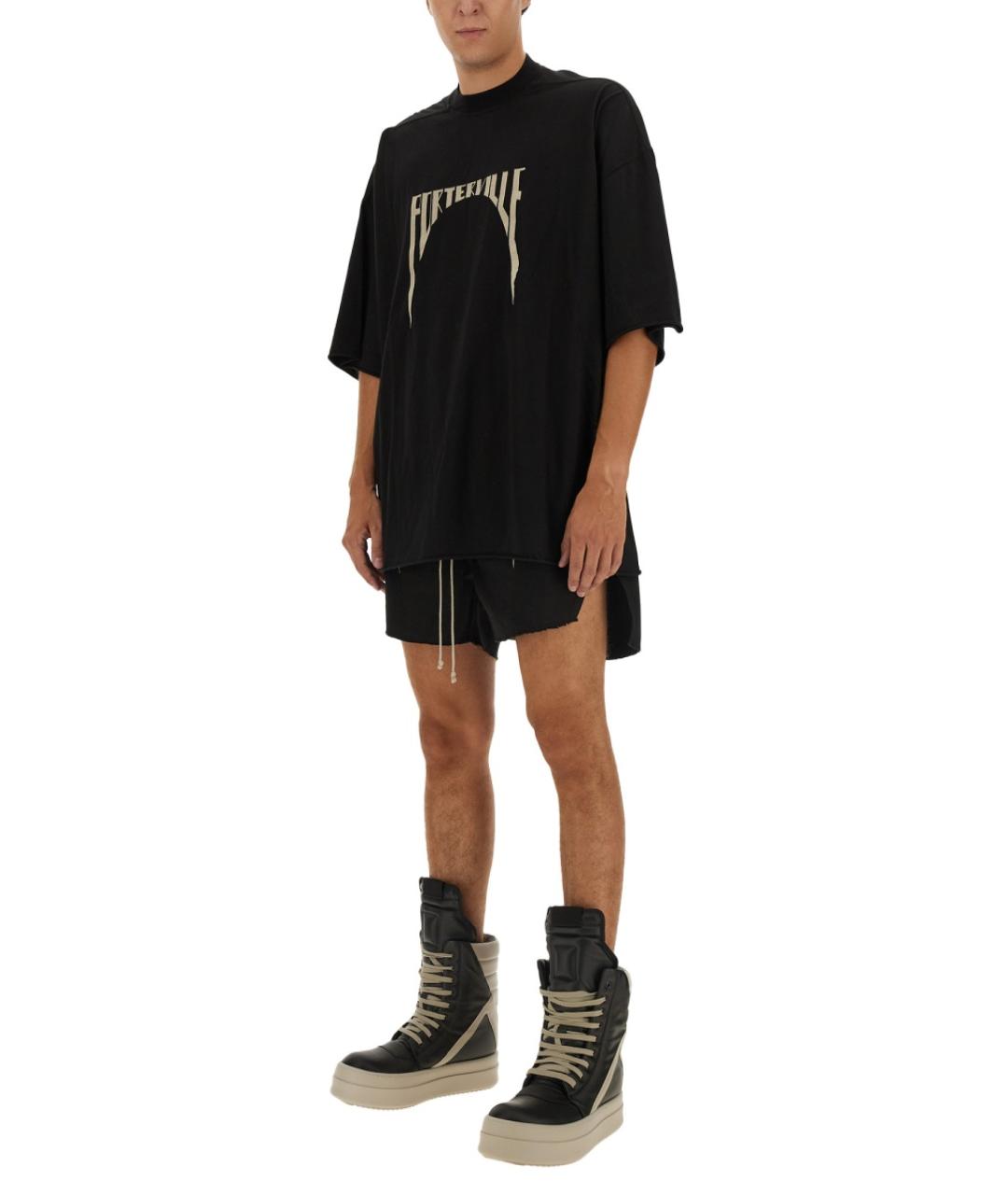 RICK OWENS Черные хлопковые шорты, фото 3