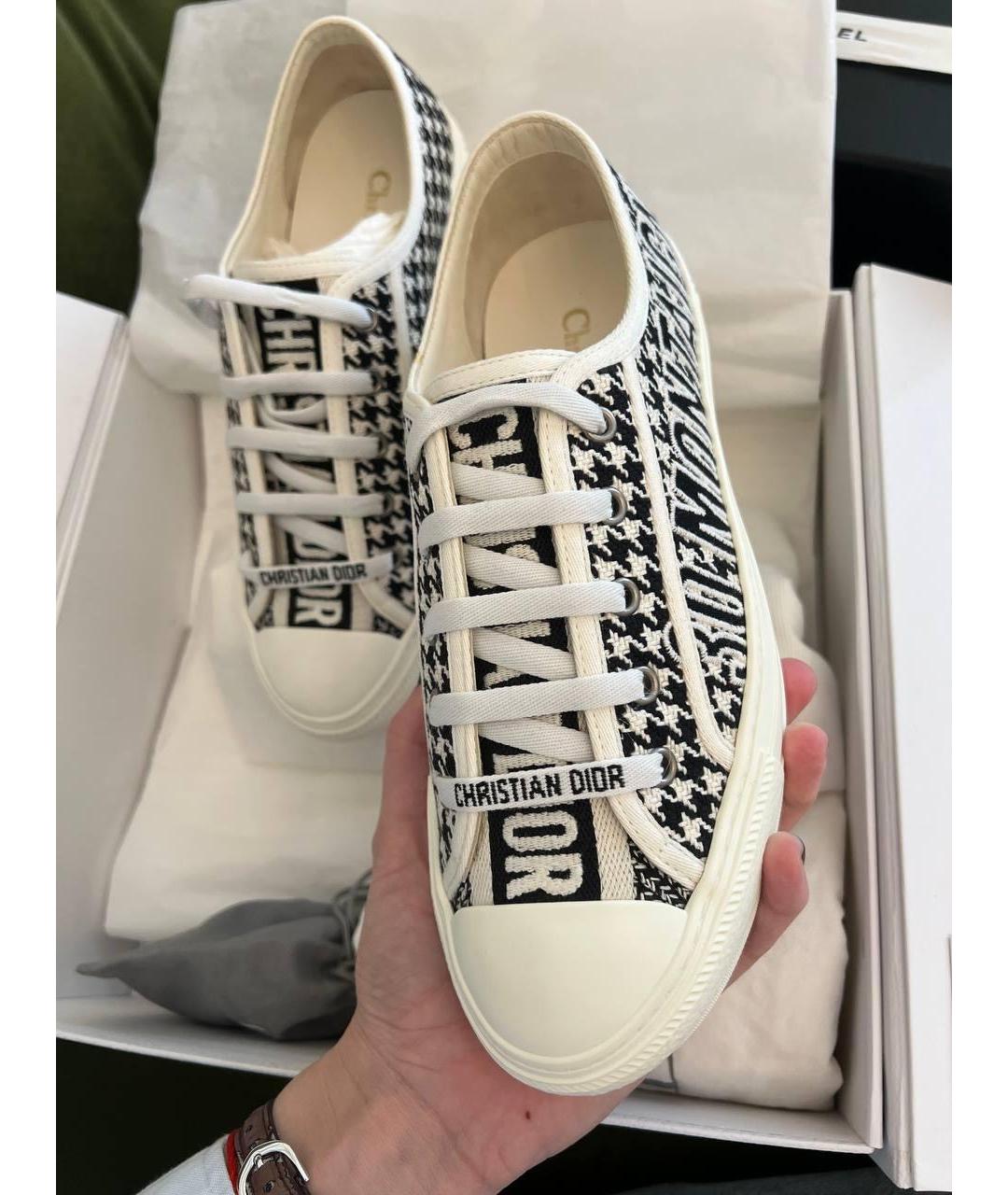 CHRISTIAN DIOR Белые текстильные кеды, фото 2