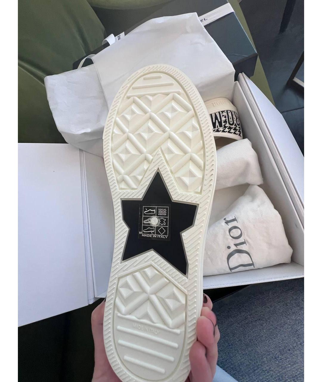 CHRISTIAN DIOR Белые текстильные кеды, фото 4