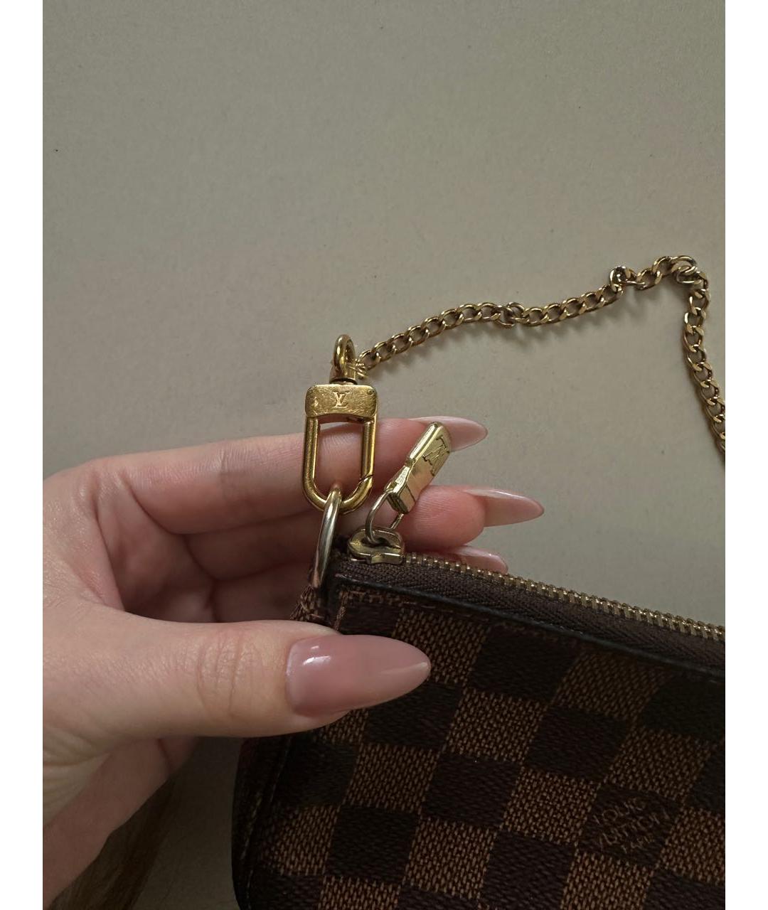 LOUIS VUITTON Коричневая сумка с короткими ручками, фото 3