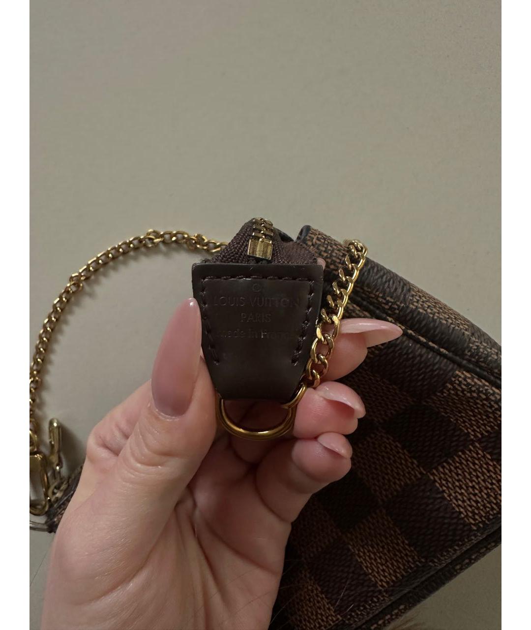 LOUIS VUITTON Коричневая сумка с короткими ручками, фото 4