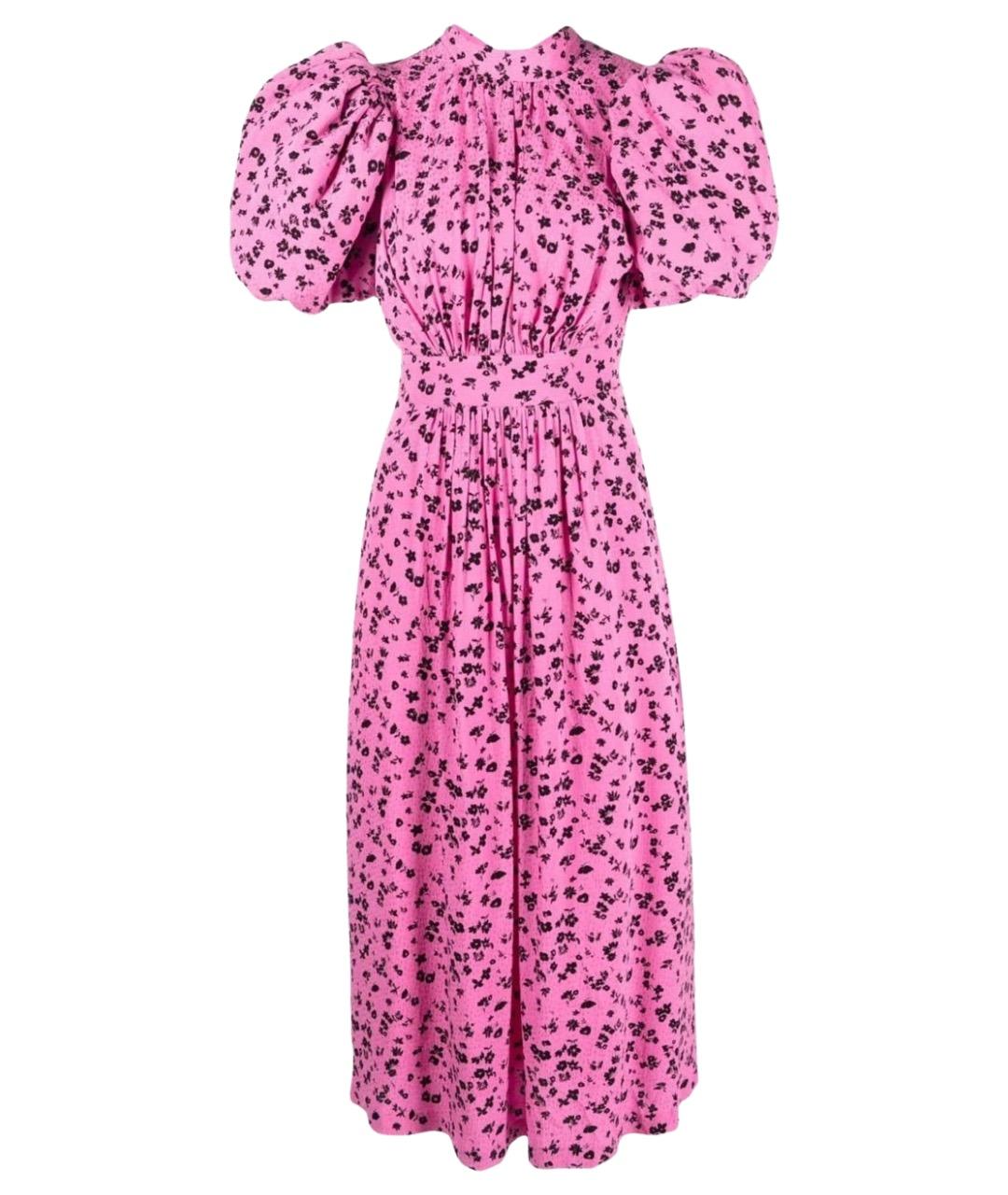 ROTATE Розовое полиэстеровое повседневное платье, фото 1