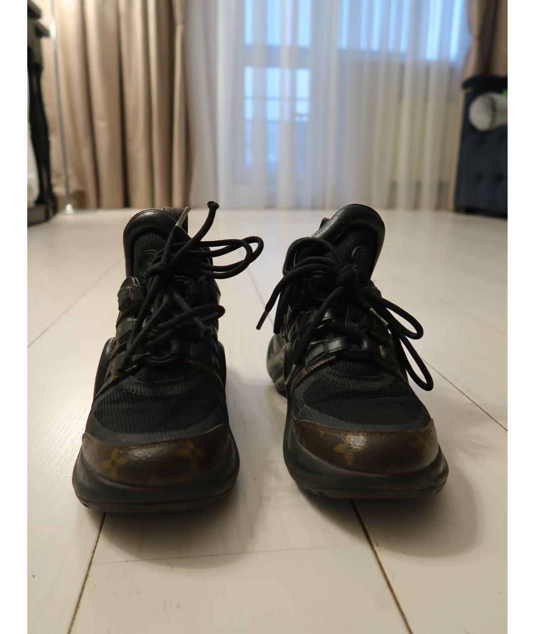 LOUIS VUITTON Черные кроссовки, фото 2