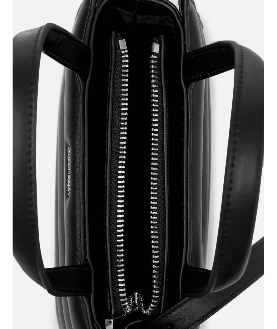 CALVIN KLEIN Черная сумка тоут из искусственной кожи, фото 2