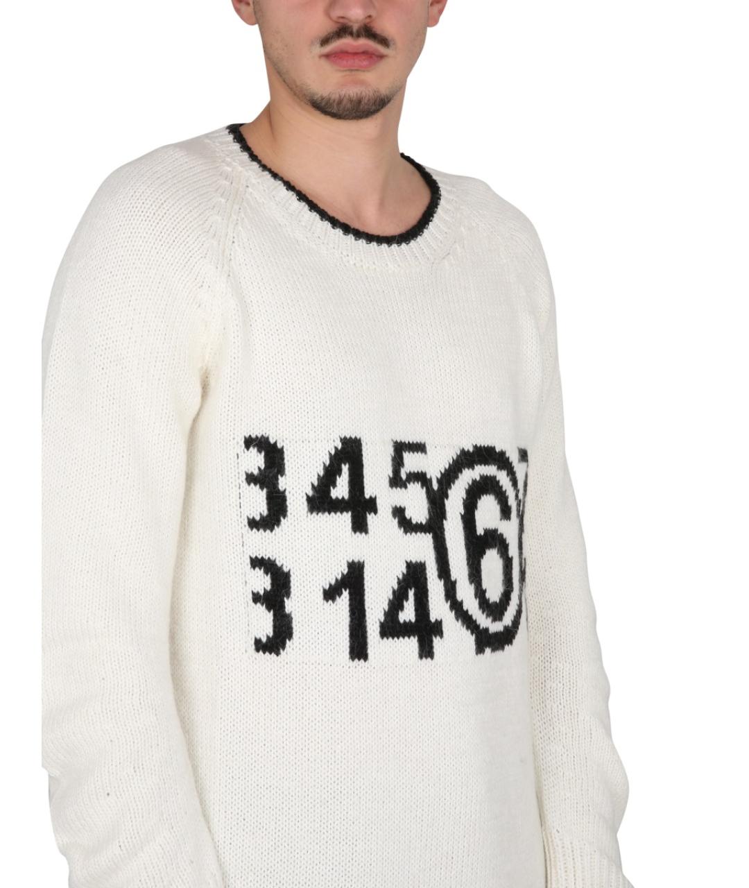 MM6 MAISON MARGIELA Белый хлопковый джемпер / свитер, фото 5