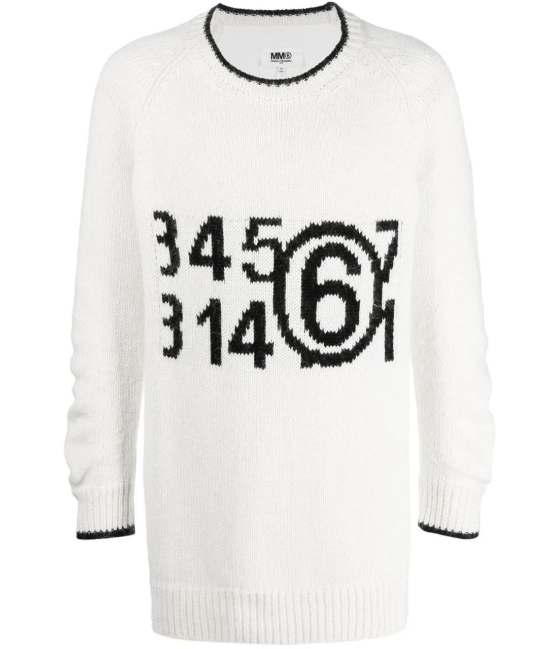 MM6 MAISON MARGIELA Белый хлопковый джемпер / свитер, фото 1