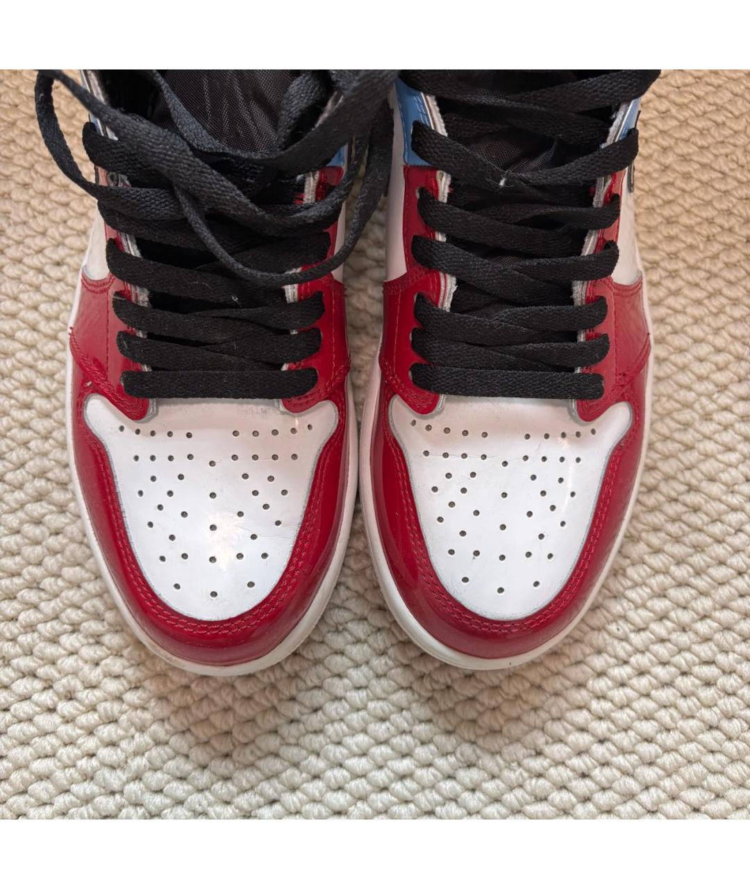 JORDAN Мульти кожаные высокие кроссовки / кеды, фото 5