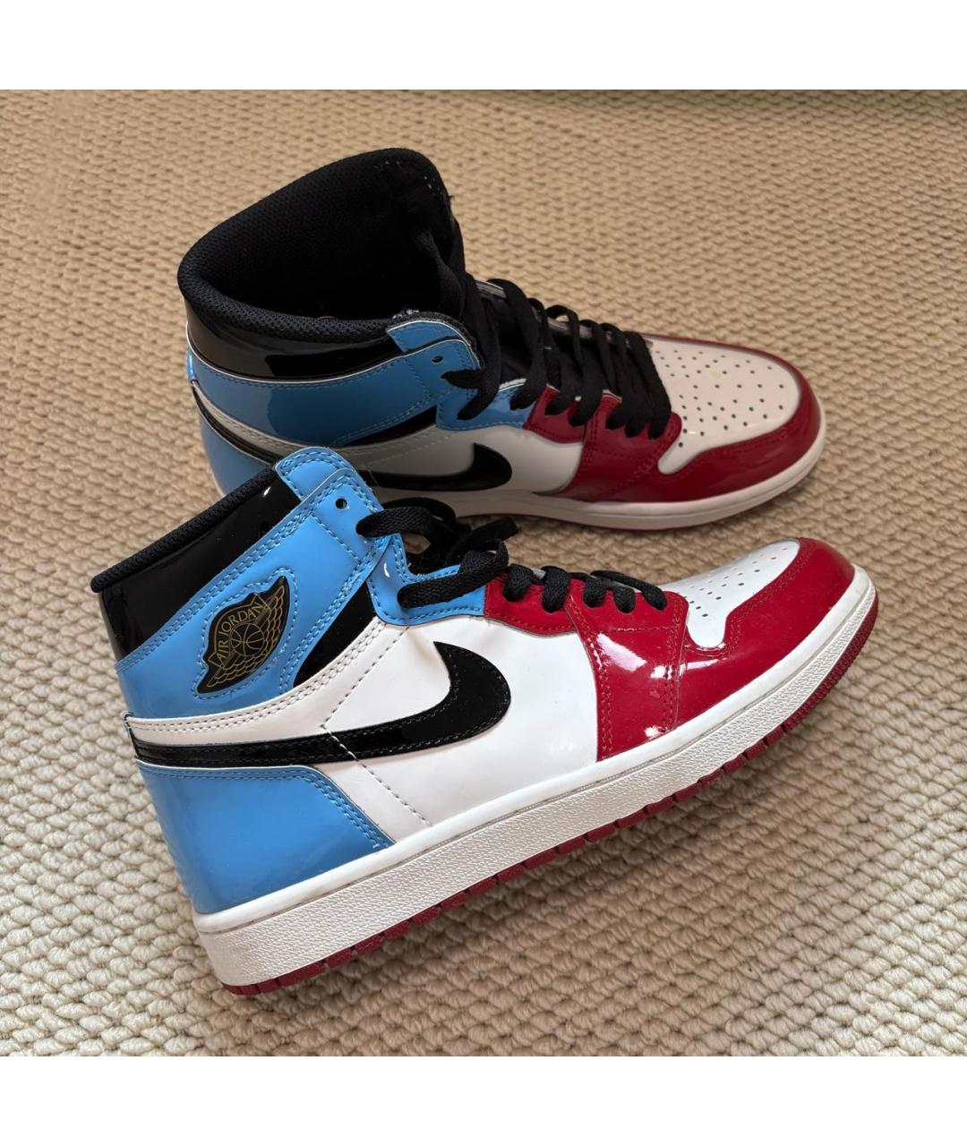 JORDAN Мульти кожаные высокие кроссовки / кеды, фото 4