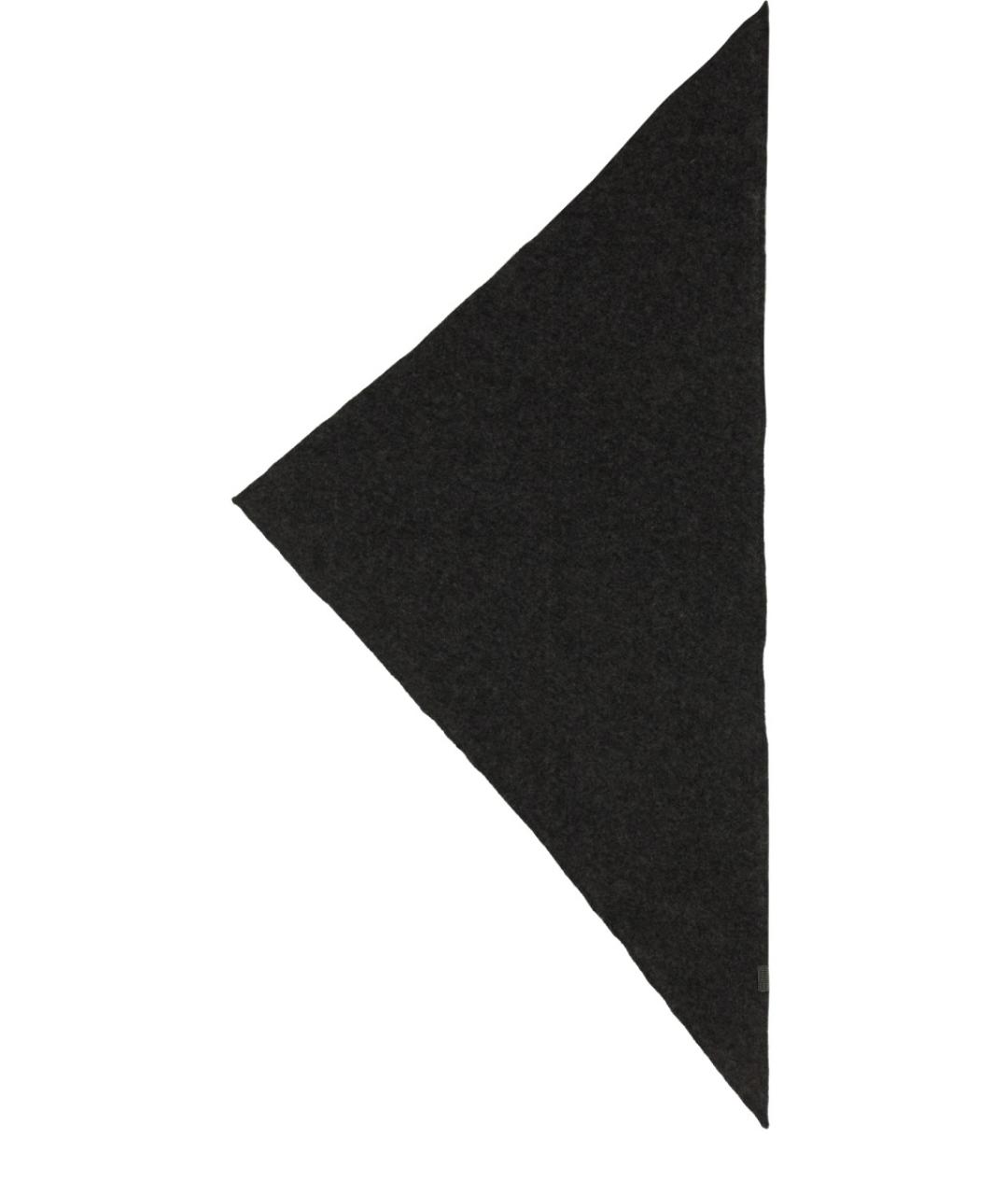 BRUNELLO CUCINELLI Антрацитовый кашемировый шарф, фото 2