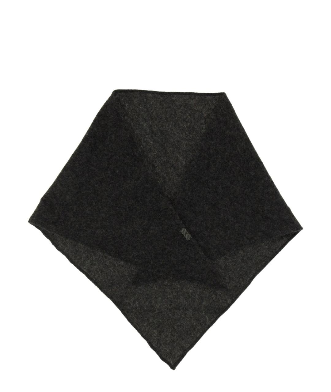 BRUNELLO CUCINELLI Антрацитовый кашемировый шарф, фото 1