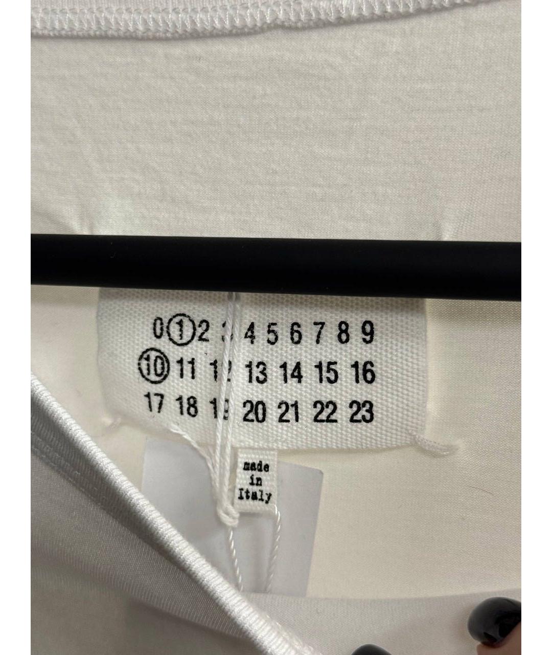 MAISON MARGIELA Белая хлопковая футболка, фото 4