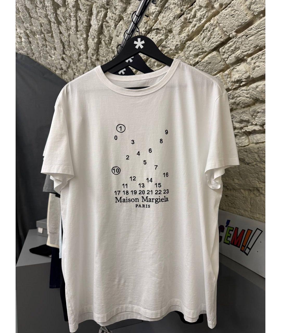 MAISON MARGIELA Белая хлопковая футболка, фото 2